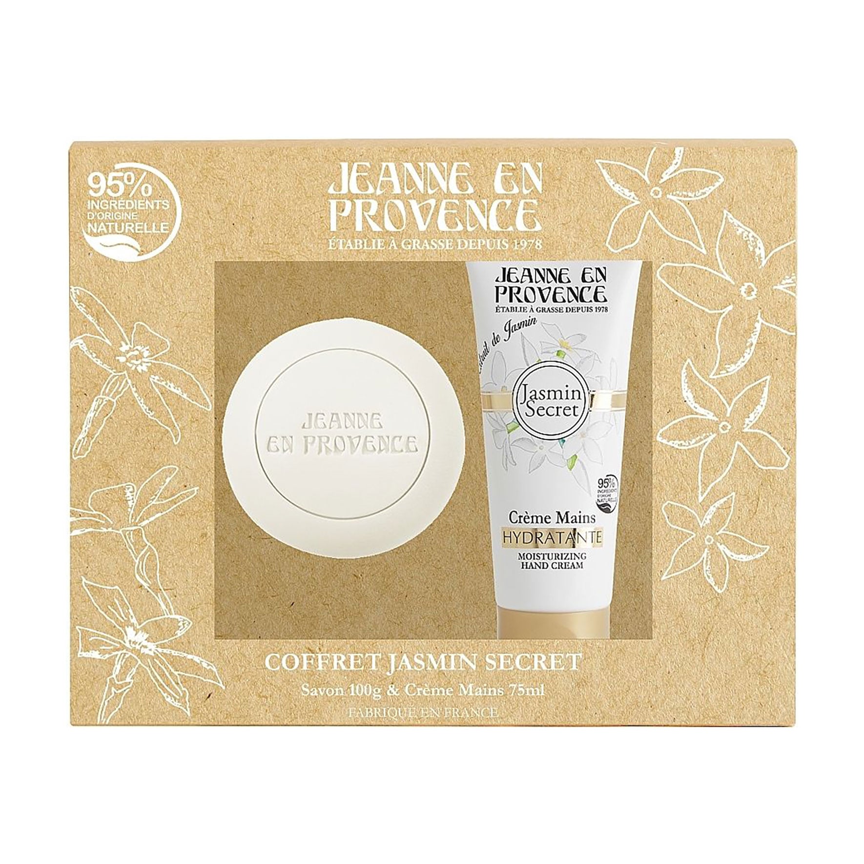Парфумований набір жіночий Jeanne en Provence Jasmin Secret (крем для рук , 75 мл + мило, 100 г)